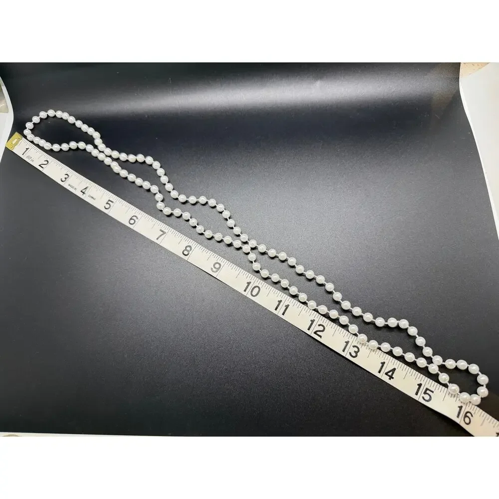 8 Piece Faux Party Favor Pearl Beads Necklaces for Dress Up Party and Events